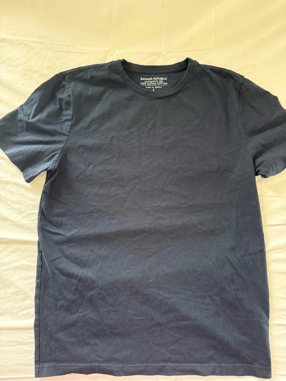 Banana Republic Navy Blue 100% Supima Cotton Crewneck T-Shirt Size Large